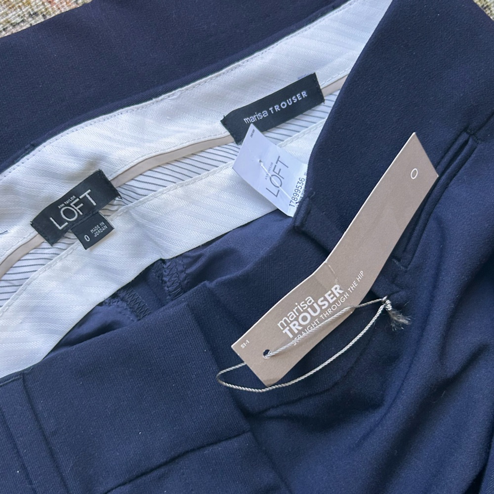 LOFT Marisa Trouser in Navy NWT - Picture 3 of 3